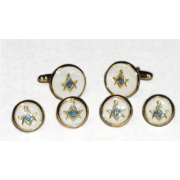Masons Blue Logo Cufflink and Stud Set Masons Blue Logo Cufflink and Stud Set